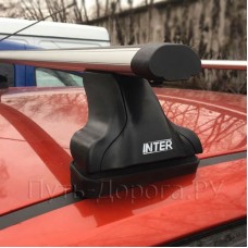 Багажник на крышу Inter для Fiat Doblo 1 2001-2016 в штатные места, аэродинамические дуги 1.3