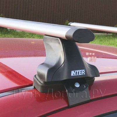 Багажник на крышу Inter для Chevrolet Niva 1 2002-2020 за дверной проем, аэродинамические дуги
