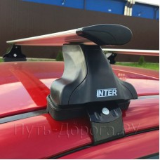 Багажник на крышу Inter для Kia Rio 3 седан 2011-2016, дуги аэро-крыло 1.2