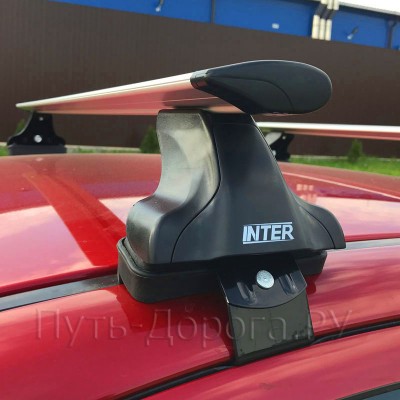 Багажник на крышу Inter для Kia Rio 3 седан 2015-2017, дуги аэро-крыло